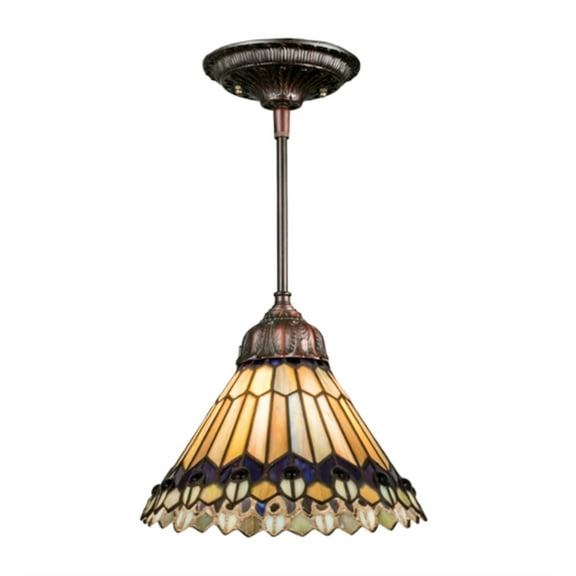 Meyda Tiffany 67708 1 Light 8" Wide Mini Pendant - MultiColor