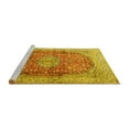 thumbnail image 2 of Ahgly Company Machine Washable Indoor Rectangle Oriental Yellow Traditional Area Rugs, 7' x 9', 2 of 4