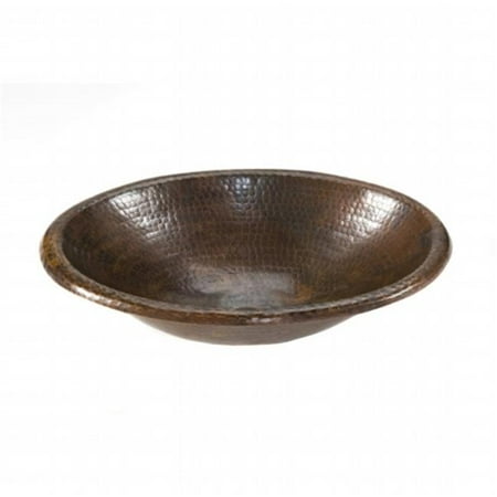 

Small Oval Self Rimming Hammered Copper Sink - Oil Rubbed Bronze