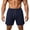 Navy, variant on Qulqfy Men's Athletic Shorts Mesh 6" Inseam Running Activewear Straight Basketball Shorts with Pockets Army Green L