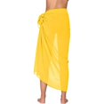 thumbnail image 2 of ALSLIAO Women Bikini Cover Up Swimwear Sheer Beach Wrap Skirt Sarong Pareo Dress Yellow, 2 of 5
