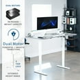 thumbnail image 2 of VIVO Electric 63" x 32" Stand Up Desk, Dark Gray Table Top, White Frame, 2 of 8