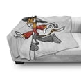 thumbnail image 3 of Ninja Cat Soft Flannel Fleece Throw Blanket, Nursery Themed Cartoon Warrior Character in Traditional Clothes, Cozy Plush for Indoor and Outdoor Use, 60" x 80", Multicolor, by Ambesonne, 3 of 6