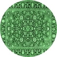 thumbnail image 1 of Ahgly Company Indoor Round Persian Emerald Green Traditional Area Rugs, 6' Round, 1 of 4