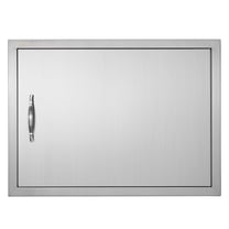 VEVOR BBQ Access Door, 27W x 20H Inch Single Outdoor Kitchen Door, Stainless Steel Flush Mount Door, Wall Vertical Door with Handle, for BBQ Island, Grilling Station, Outside Cabinet
