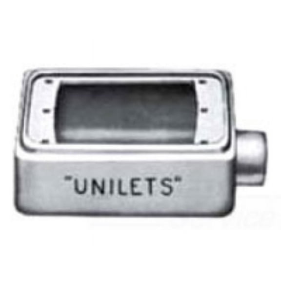 Appleton FS-1-75 Cast Device Box, FS, 1 Gang, Malleable Iron, Shallow, 3/4" Hub