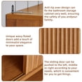 thumbnail image 4 of LELELINKY Over The Toilet Storage Cabinet with Rattan Sliding Door, 68" Tall Wood Bathroom Organizer with Adjustable Shelf for Small Spaces, Tea Color, 4 of 7