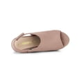 thumbnail image 4 of BLISSFUL STEP Sandales Compensées à Plateforme Espadrilles pour Femmes Rose Poussière 7, 4 of 7