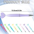 thumbnail image 3 of Heart Shaped Ballpoint Pens, Novelty Gel Ink Pens, Cute Heart Decor Plastic Pens, Cute Plastic Point Oil Pens, Portable Pocket Stationery for Office Valentine Gift Note Taking Supplies, Lavender, 3 of 4