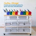 thumbnail image 4 of ECR4Kids Letter Size Plastic Tray Organizer with Lids, Large, Storage Bins, Light Grey, 10-Piece, 4 of 9