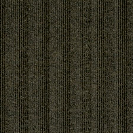 ModMat Rib Mahogany Carpet Tiles - 18" x 18" Indoor/Outdoor, Peel and Stick Carpet Tiles - 22.5 sq. ft. per box – Pack of 10 Tiles
