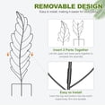 thumbnail image 4 of Bronkige 3Pack Leaf Metal Garden Trellis for Climbing Plants Outdoor, Metal Plant Trellis for Flowers Tomato Cucumber Rose Vegetable Support Garden Decoration, Black, 4 of 7
