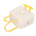 thumbnail image 5 of Bolsa de almuerzo patrón de pato de dibujos animados cierre de cremallera impermeable mango resistente contenedor de almuerzo de comida color crema, 5 of 5