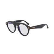 Tom Ford TMF-SUNG-FT0633-001-49 Block Christopher-02 Oval Glasses with Clear Actual Lens, Blue