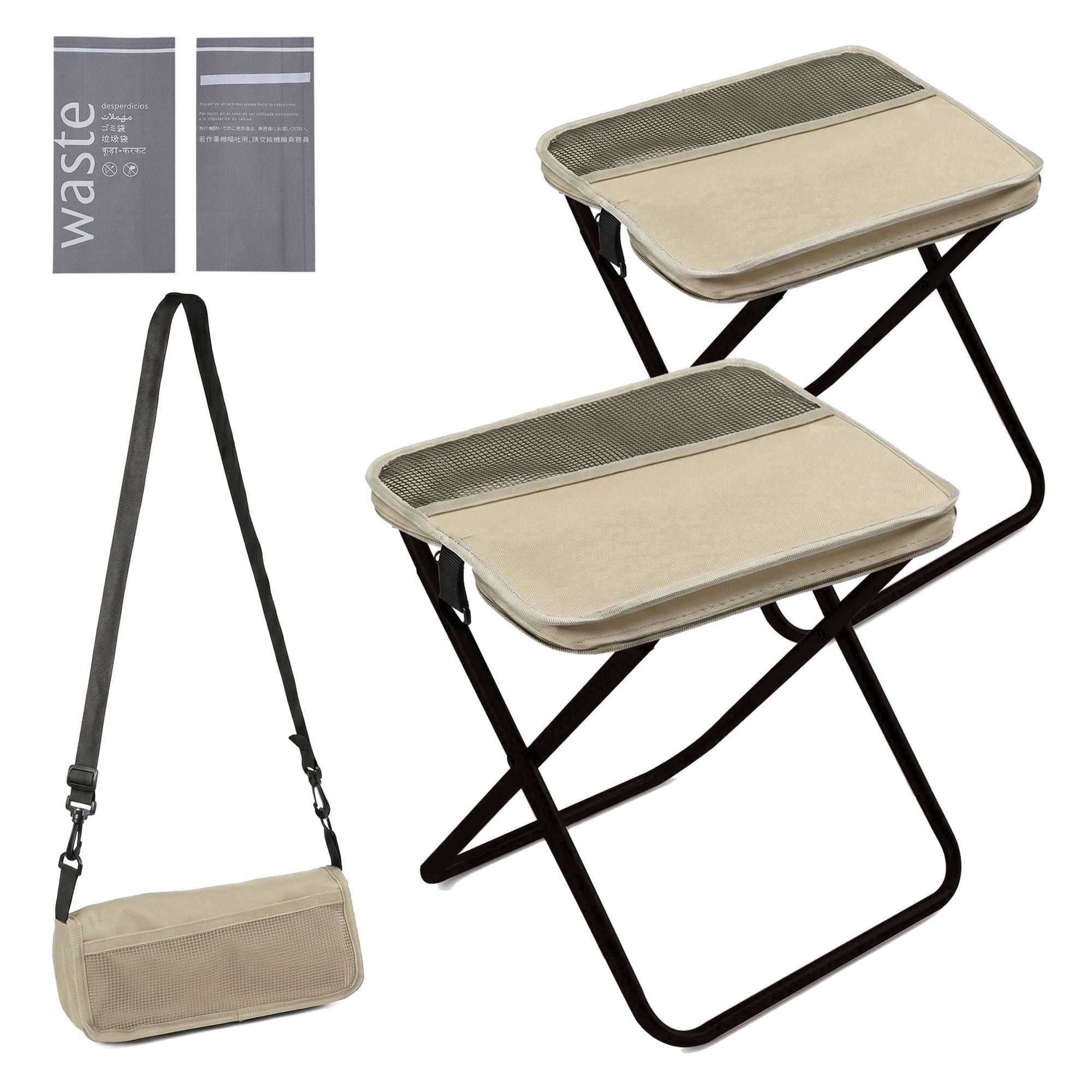 AILDEDE Foldable Backpack Stool 2 Pack Medium Portable Collapsible Stool