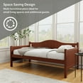 thumbnail image 6 of Woven Paths Staci Traditional Arched Beadboard Wood Twin Daybed, Cherry, 6 of 14