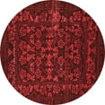 thumbnail image 1 of Ahgly Company Indoor Round Abstract Red Modern Area Rugs, 6' Round, 1 of 4