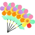 thumbnail image 3 of FNNMNNR 5 Pcs Blue Pinwheels Bulk Rainbow Wind Spinner Sunflower Windmill Outdoor Decor, 3 of 8