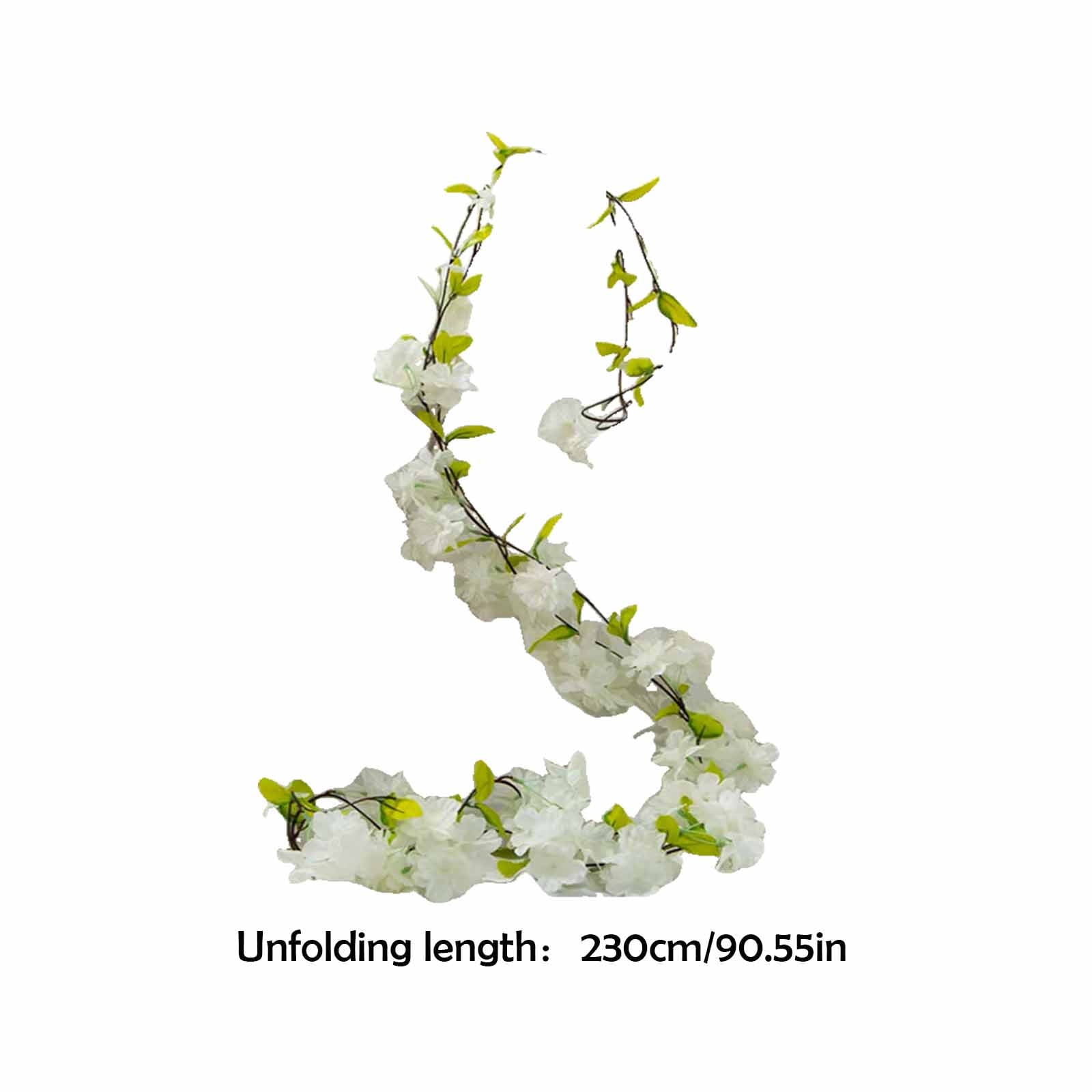 Clearance! Titcea 91" Artificial Cherries Blossoms Flower Vines, Hanging Silk Flower Garland Faux Flowers for Outdoors Spring Wedding Garden Party Home Arch Decor