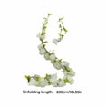 thumbnail image 2 of White Simulation Cherry Blossom Vine,90.55x1.69inch Artificial Cherry Blossom Flower Garland Silk Fake Hanging Flower Vines for Home Wedding Decoration, 2 of 5