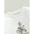 thumbnail image 5 of Canis Baby Bodysuit with Tree/Wreath Print, Festive Christmas Romper, 5 of 8