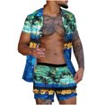 thumbnail image 1 of Conjuntos de Tops Para Hombre Camisas Informales Conjuntos de Blusas Cárdigan Con Botones de Cobertura Conjunto de Pantalones de Playa de Manga Corta Con Estampado de Cobertura Odeerbi ODB152161, 1 of 5