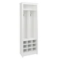 thumbnail image 6 of Prepac Space-Saving Entryway Hall Tree with Shoe Storage, White, 6 of 9