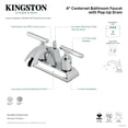thumbnail image 7 of Kingston Brass FSC4648CML Manhattan Double-Handle 4" Centerset Bathroom Faucet with Pop-Up Drain, Brushed Nickel, 7 of 7