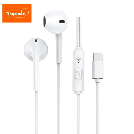 Clearance Under 5$! Wired Earbuds with Microphone,In-Ear Headphones Heavy Bass Headset with Volume Controller Earphone for Pod Tablet MP3 Fits All 3.5mm Jack-White