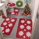 thumbnail image 4 of Alfombras de baño, alfombras para sala de estar, alfombra de área, tapete de baño, juego de 4 alfombras navideñas para baño, alfombras navideñas con copos de nieve, lavables, antideslizantes, absorben, 4 of 6