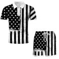 thumbnail image 4 of Retro 3D Printing Zipper Hombres Primavera y otoño Camiseta Traje Traje deportivo Pompotops oipoqjl44896, 4 of 5