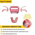 thumbnail image 4 of Red Steering Wheel Cover Trim for Jeep Dodge Charger, 4 of 5