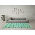 thumbnail image 3 of Ahgly Company Indoor Round Abstract Light Blue Modern Area Rugs, 4' Round, 3 of 4