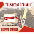 thumbnail image 5 of 4 Pack Crosby G-209, 1/4"Anchor Shackle Forged Carbon Steel w/Alloy Screw Pin Shackle Load Limit # 1/2 Tons (6,610 lbs)| Heavy Duty D Ring Shackle for Towing, Rigging - 1018375, 5 of 9