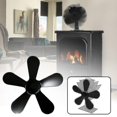 thumbnail image 1 of Ventilador de chimenea de aluminio con energía térmica eficiente de 5 aspas / negro / Afortunado Sencillez, 1 of 4