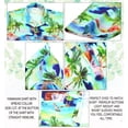 thumbnail image 6 of LA LEELA Men's Hawaiian Shirts Short Sleeve Button Down Shirt Men's Casual Shirts Holiday Tropical Beach Summer Party Shirts for Men Funny M Scenic Palm, Blue, 6 of 6