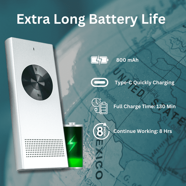 Enence Pro Language Translator Device, Instant Two Way Voice