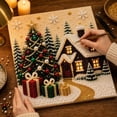 thumbnail image 2 of DIY Christmas Pearl Diamond Painting Art Kit 3D Wall Decor 12x12 Inch 5D Diamond Craft Kit Pearl Bead Art Kit for Adults Gem Mosaic Art Beginner Crafts Stress Relief Birthday Gifts, 2 of 6