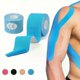 thumbnail image 1 of 2 Rolls Kinesiology Tape Athletic Muscle Support Sport Elastic Physio Therapeutic Tapeblue, 1 of 5