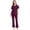 Deep Burgundy, variant on Niaahinn Women's Medical Scrubs Set - Quick Dry V-Neck Top with Pants, Multiple Pockets, Adjustable Drawstring, 10 colors
