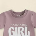 thumbnail image 6 of KPOPLK Toddler Baby Girl Outfit – Short Sleeve Mama’s Girl Print T Shirt & Shorts Set – 2 Piece Summer Clothes(Light Purple&2,2-3 Years), 6 of 8