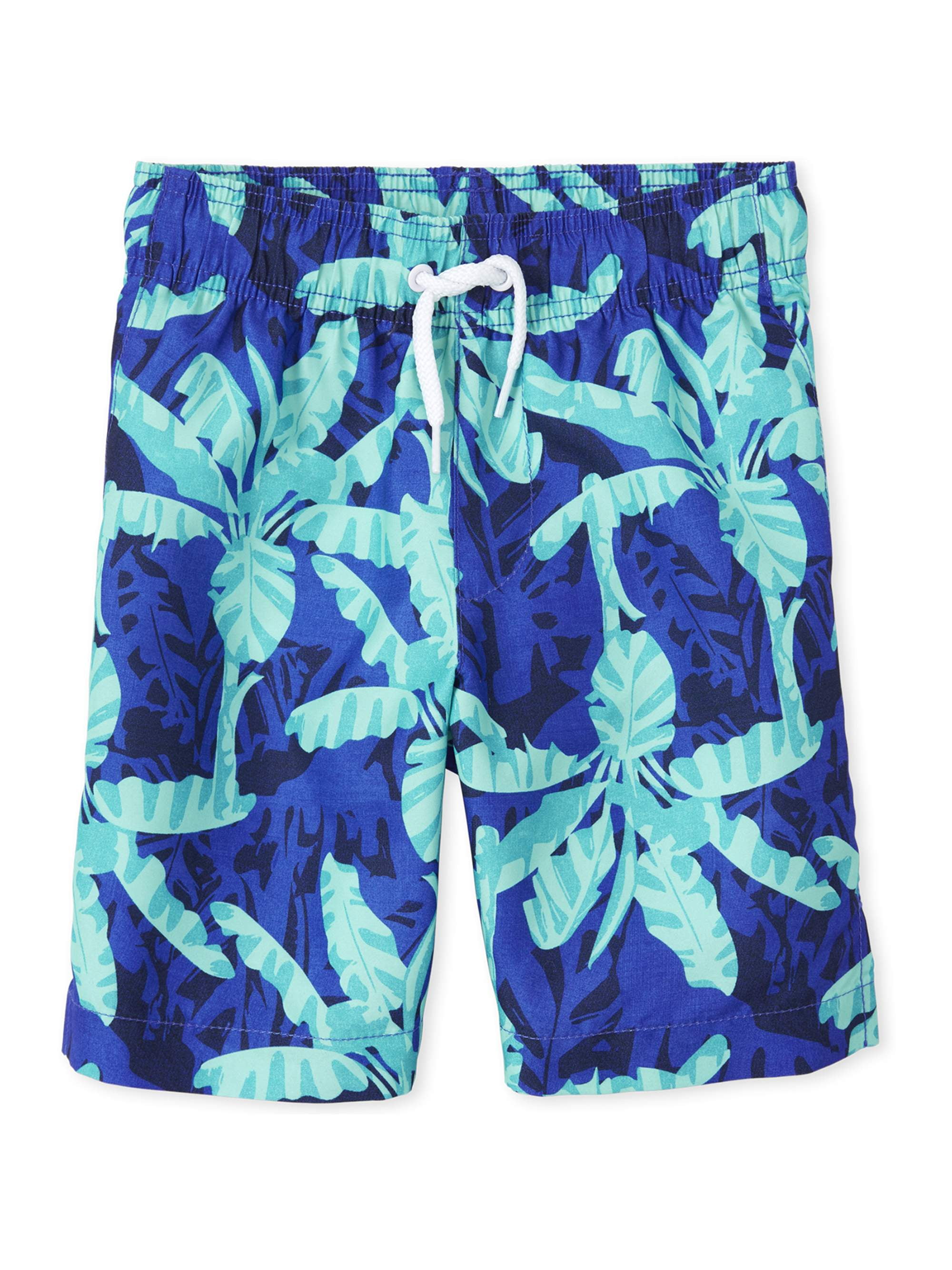 The Childrens Place Palm Tree Swim Trunks (Little Boys and Big Boys