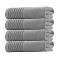thumbnail image 2 of 4-Pack Gray Polyester Face Towels 13.77 x 13.77 Inches, Soft Absorbent Washcloths for Bath, Shower & Hair, Quick-Dry Skin-Friendly Towel Set Akmoler | Polyester, Gray, 2 of 9