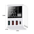 thumbnail image 2 of Station de Charge Usb Multiport Charge Rapide 4 Ports Usb Identification Intelligente Affichage Chargeur Qc3.0/Pd20W Charge Rapide Chargeur de Voyage Chargeur Mural avec Ports Usb Charge Rapide, 2 of 8