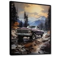 thumbnail image 2 of Designart "Mountain Majesty of Pickup Truck" Pickup Truck Floater Framed Canvas Art Print, 2 of 7
