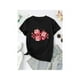 thumbnail image 2 of Camiseta Para Mujer De Verano Para Uso Diario, Viajes, DesplazamientosCreative Pink Heart Dice Pattern Printed Women'S Fashion Trendy Round Neck Short Sleeve, Simple Casual Sports T-Shirt, Comfortab, 2 of 7