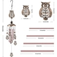 thumbnail image 5 of Owl Wind Chime With 4 Aluminum Tubes, 6 Bells, 7 Owls, 94Cm, Waterproof, For Christmas, Mom, Balcony, Festival, Garden, 5 of 5