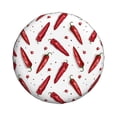 thumbnail image 4 of Spare Tire Cover, Red Pepper Print Wheel Cover Tire Covers For Trailers Car Truck Camper Universal Tire Covering Fits Diameter14"-17", 4 of 4
