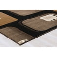 thumbnail image 6 of Allstar 8x10 Modern Area Rug in Black with Dark Brown Geometric Rounded Rectangle design (7' 9" x 10' 1"), 6 of 7