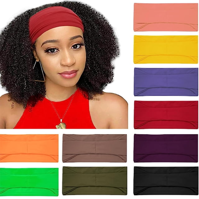 Cinturón deportivo para el cabello, para yoga, que absorbe el sudor, para hombres y mujeres, para correr, fitness, diadema de algodón tacaño, cinturón para el cabello de color sólido